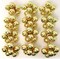 Charming Set of 6: Gold Glass Ball Ornament Cluster - 35MM Vibrant Festive Accents for Winter, Parties, Home &#x26; Office Decor